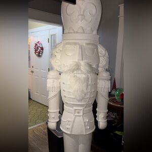 White Nutcracker Blow Mold, 75 in, 6.25 ft